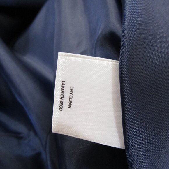 Kasper Petite Solid Navy Blue Pant Suit 12 10P Formal Business Career - Picture 14 of 15